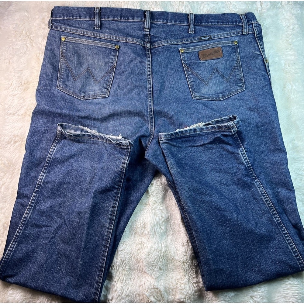 Wrangler 47 Cool Vintage  Mens Regular Fit Denim Blue Jeans Workwear⁠ A6